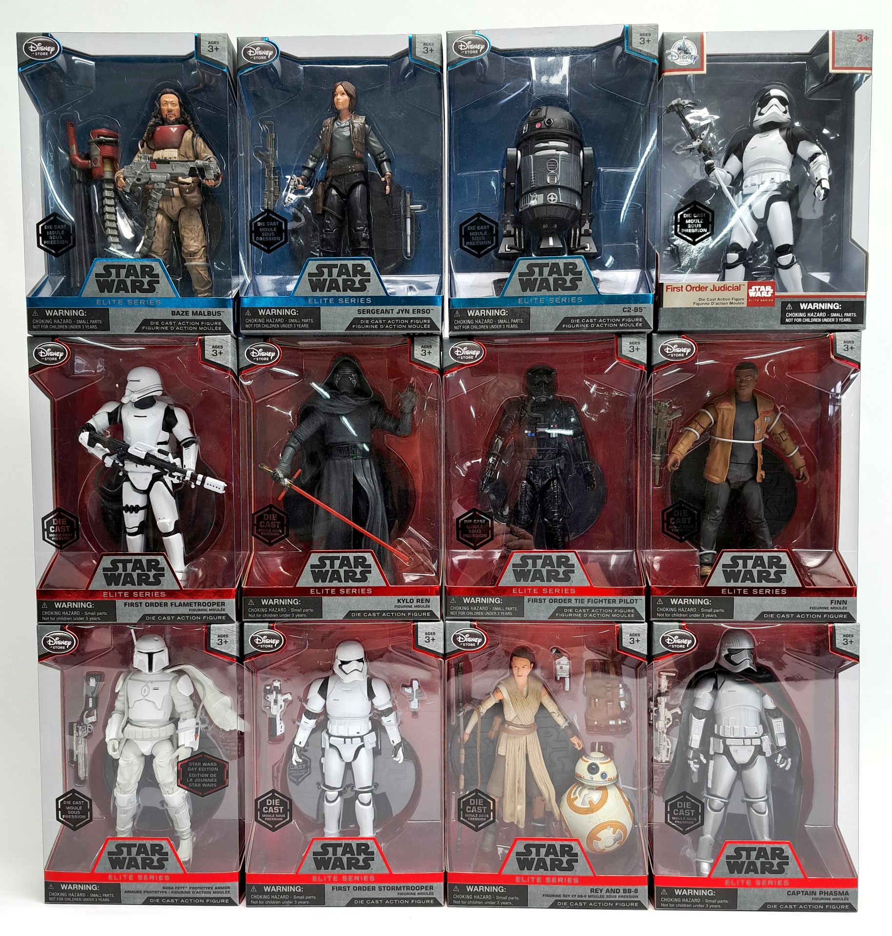 Disney Store Star Wars Die-cast Elite series mixed lot of saga figurines Near Mint to Mint
