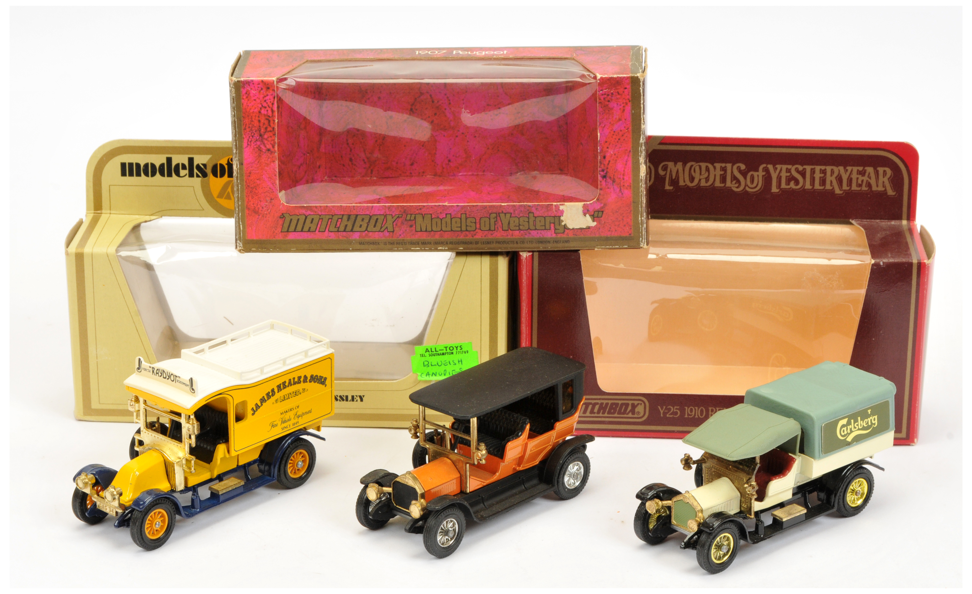 Matchbox Models of Yesteryear Group of harder to find models. Including (1) Y5 1907 Peugeot - met...