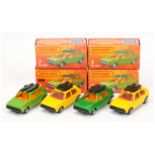 Matchbox Superfast 7c Volkswagen Golf Group Of 4 - (1) Metallic green, Matt black base, yellow in...