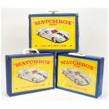 Matchbox Carry Cases Group Of 3 - Blue case with All Showing 41c Ford GT On Front - each contains...