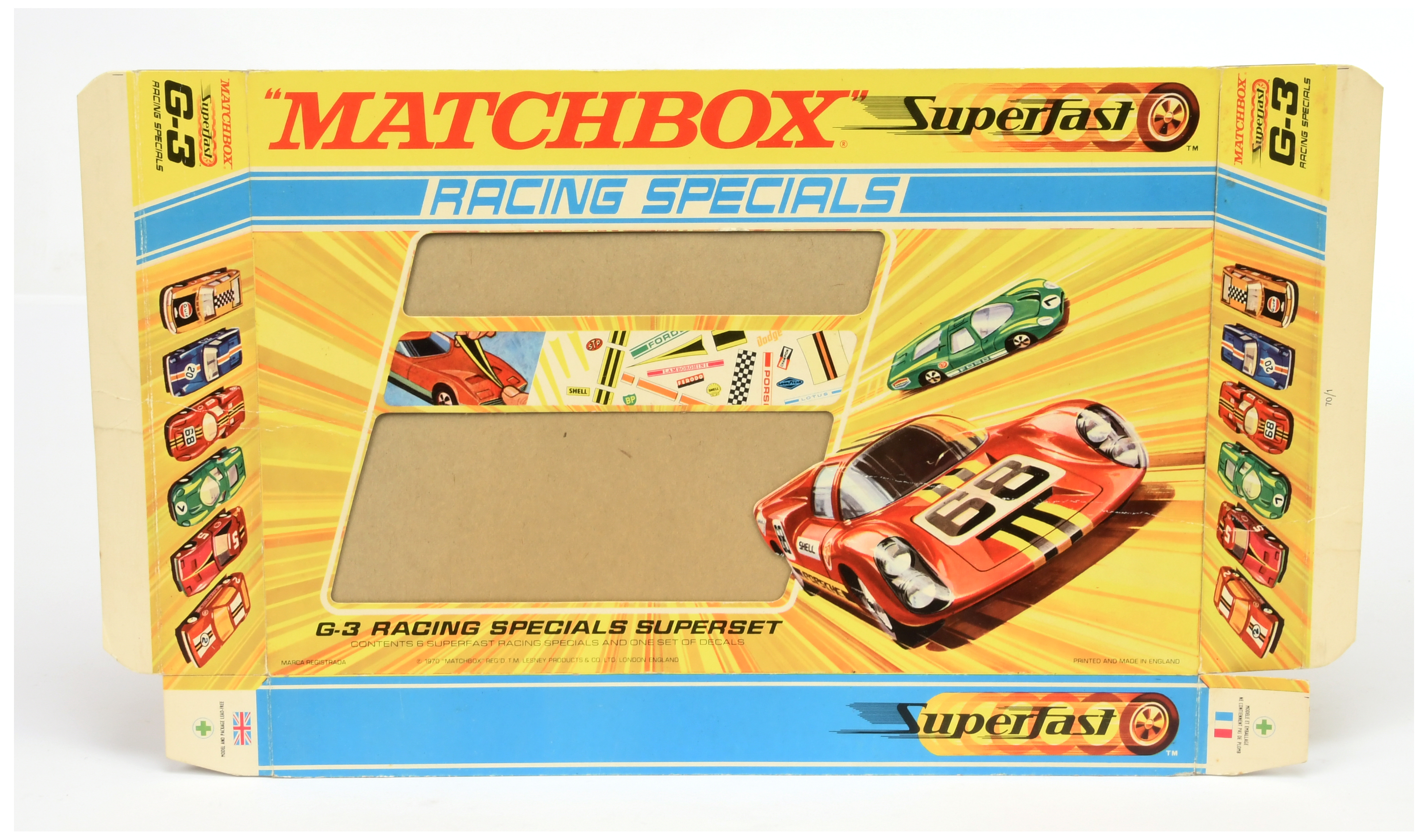 Matchbox Superfast G-3 Racing Specials Gift Set - unused outer sleeve only, possibly final Artist...