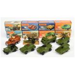 Matchbox Superfast Group Of 8 Military Related To Include - 32 Field gun, 70 Self-Propelled Gun, ...