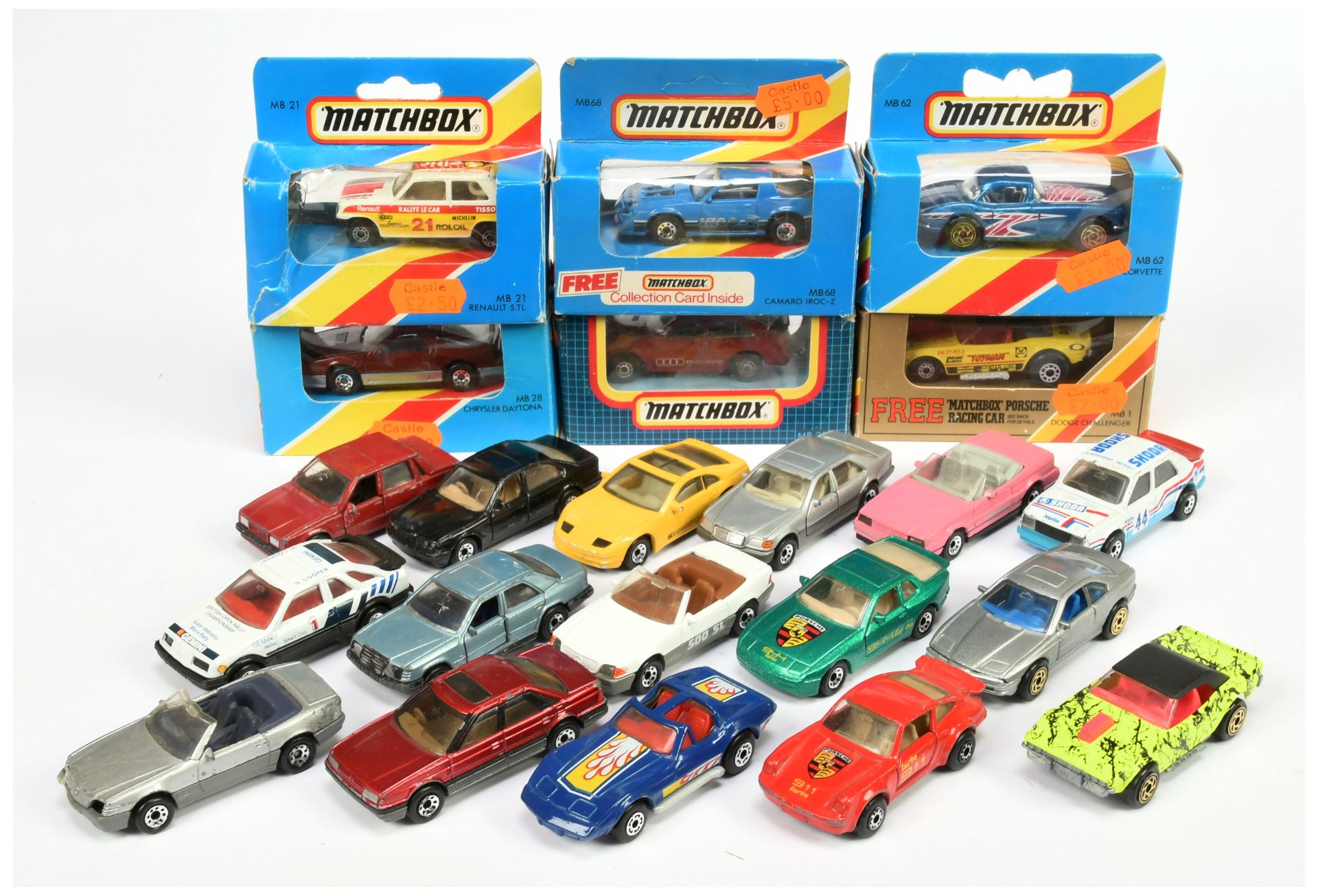 Matchbox Superfast To Include MB1 Dodge Challenger, MB21 Renault 5TL, plus others and a group of ...
