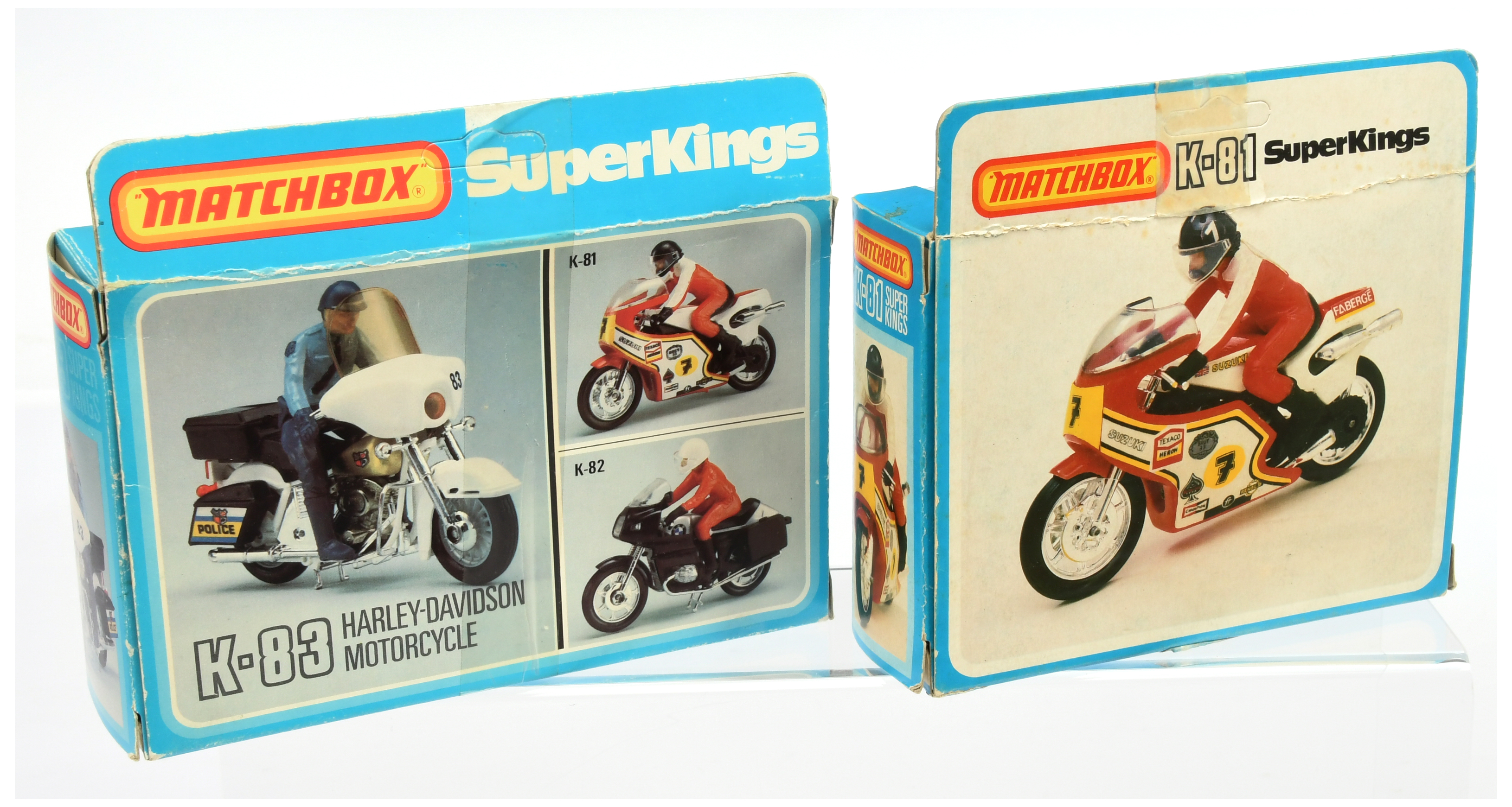 Matchbox Super Kings pair  (1) K81 Suzuki Racing Motor Cycle - blue frame & fairing with racing n... - Image 2 of 2