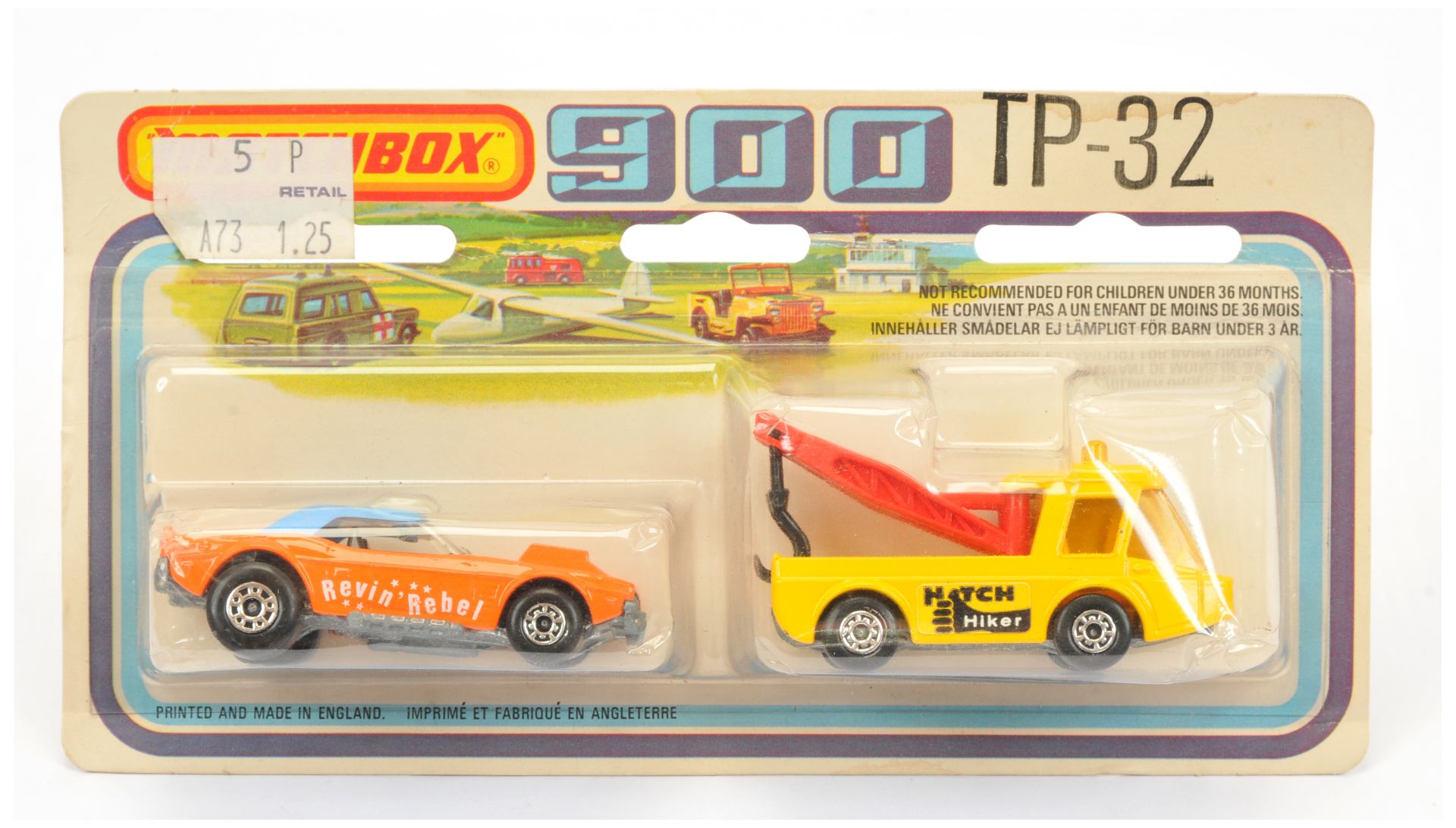 Matchbox Superfast Twin Pack TP32 - containing 1d Dodge Challenger "Revin' Rebel" Dragster - Oran...