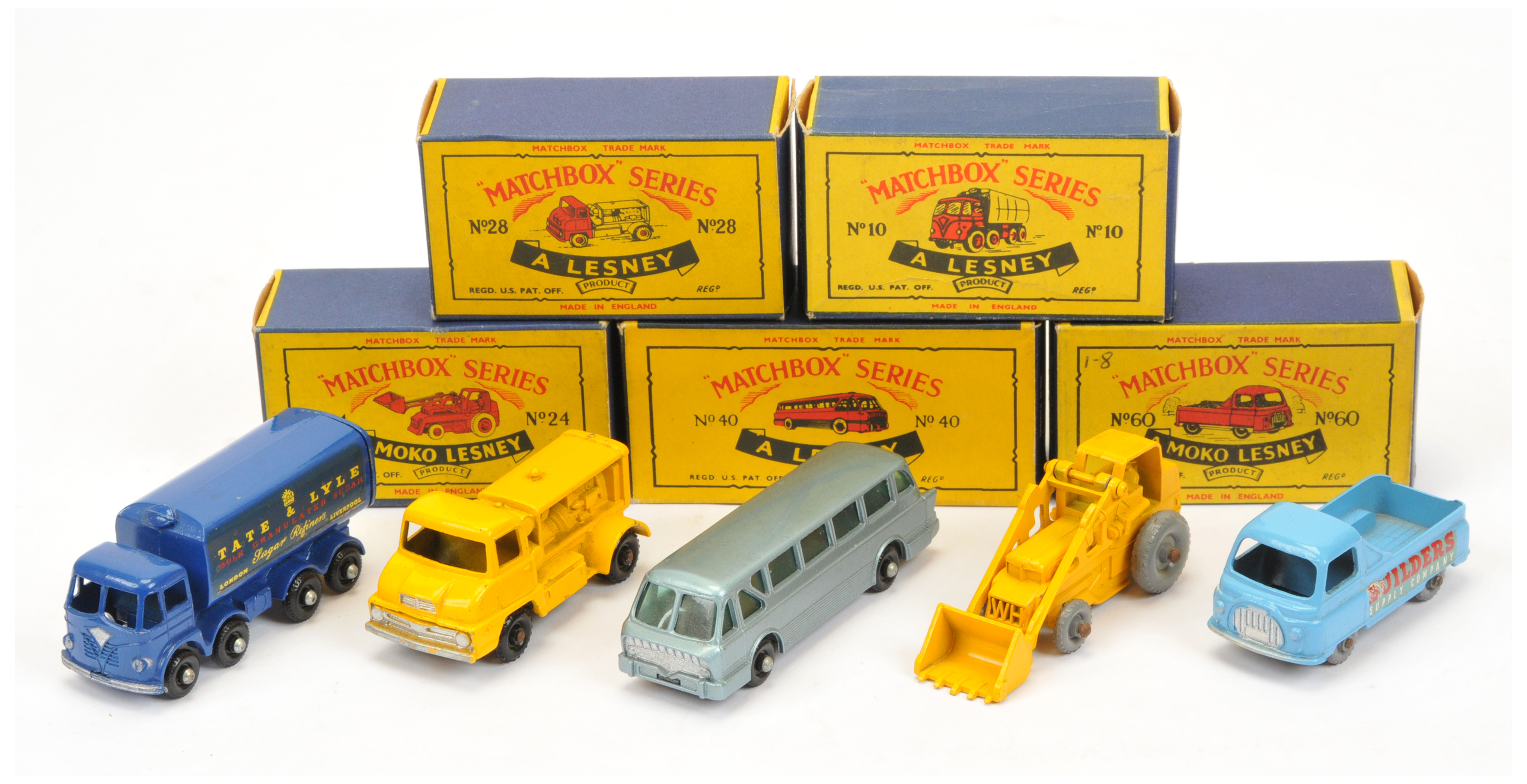 Matchbox Regular Wheels group (1) 10c Foden Sugar Container Truck - rear decal without crown, wit...