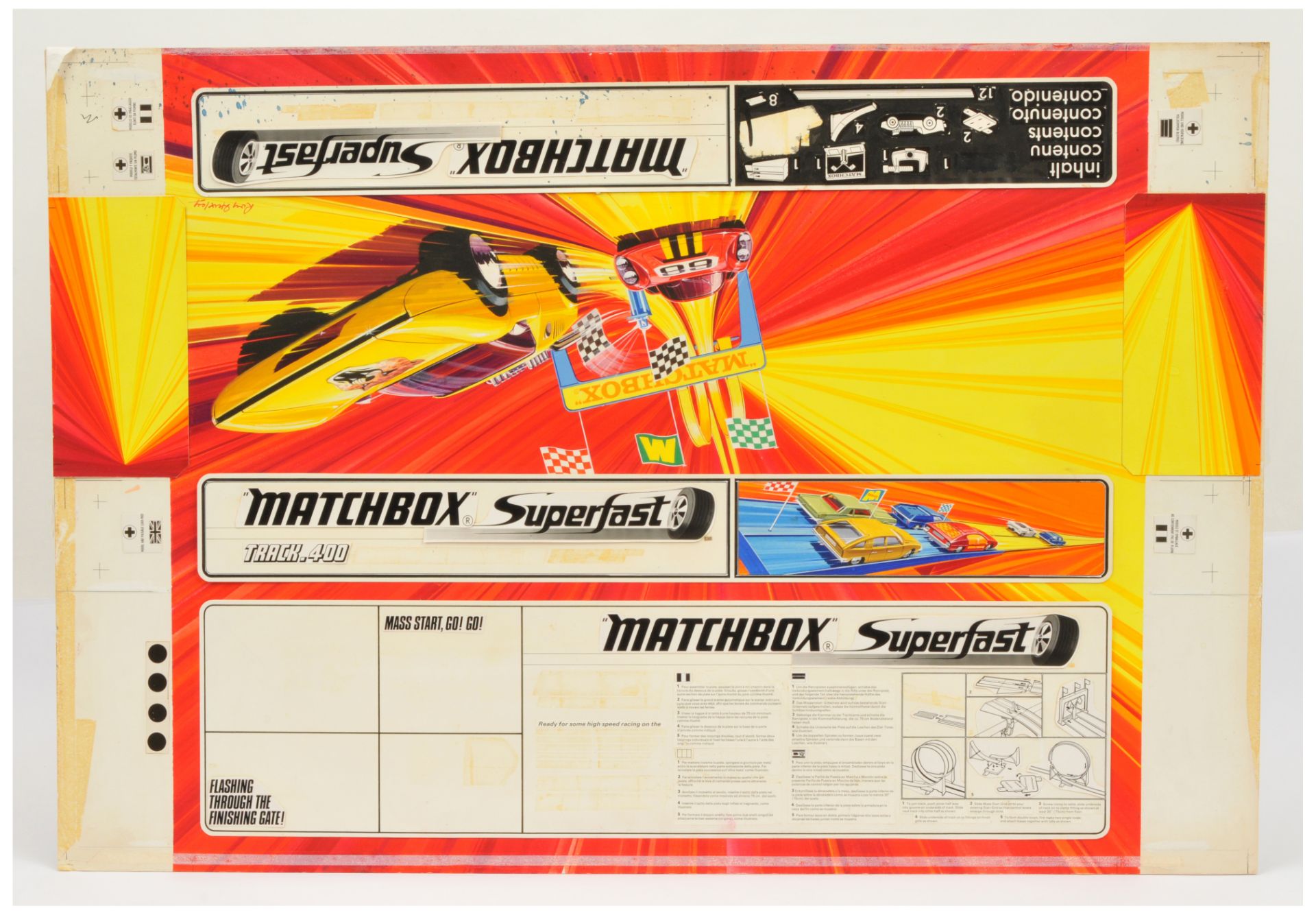 Matchbox Superfast Original Artwork T400 - 1970s  Artwork for the Matchbox Superfast Track Pack 4... - Bild 2 aus 4
