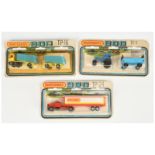 Matchbox Superfast A Group of 3 Twin Packs - (1) TP-11 Tractor and Hay trailer, (2) TP-16 - Artic...