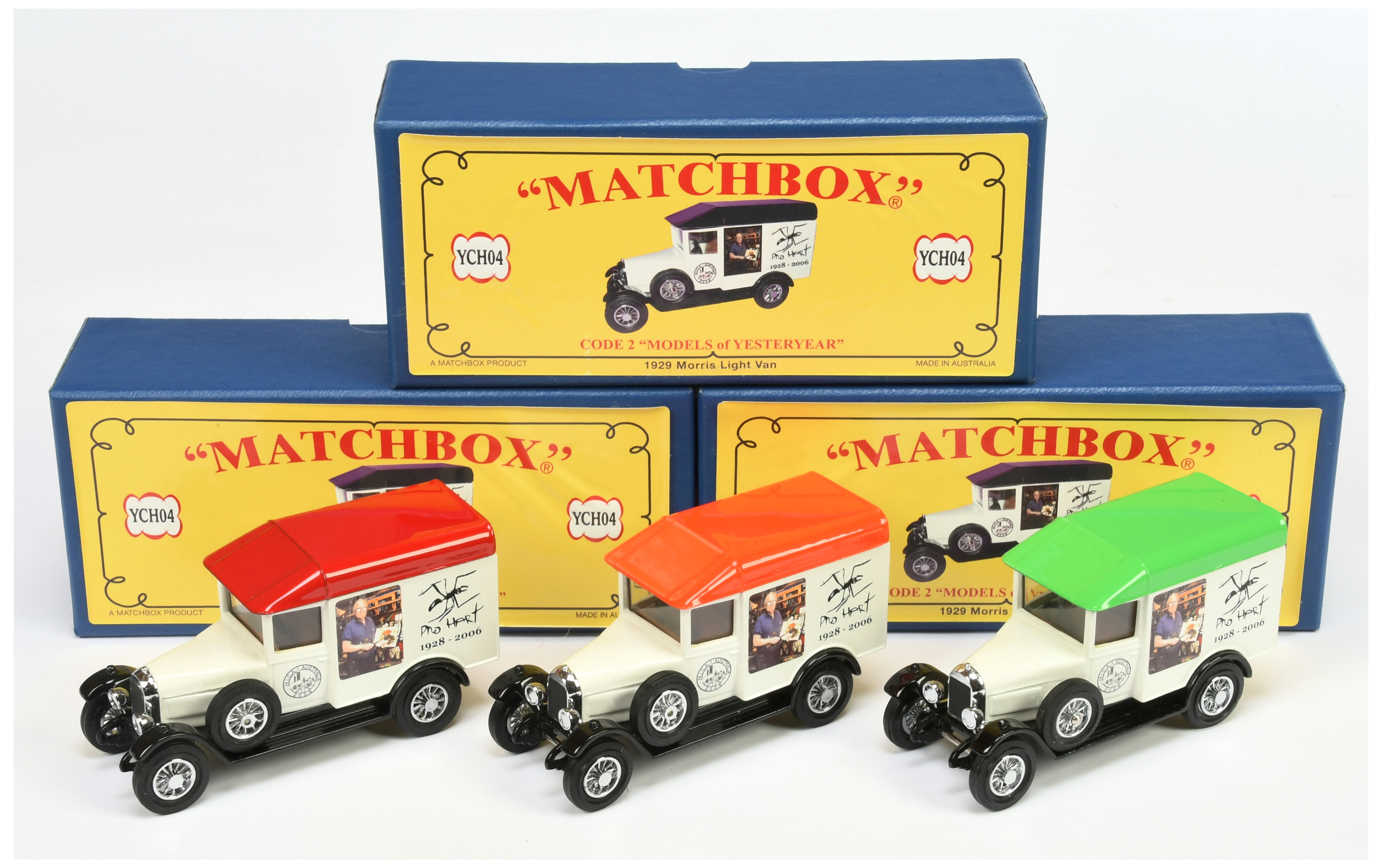 Matchbox Models of Yesteryear Code 2 issues "Pro Hart 1928-2006" all are limited edition 1 of 20 ...