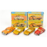 Matchbox Superfast  Group Of 4 - (1) 15a Volkswagen "Rallye Monte Carlo" - Metallic red with raci...