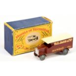 Matchbox Models of Yesteryear Y7 1918 4-ton Leyland Van "W & R Jacob & Co Ltd" - brown body with ...