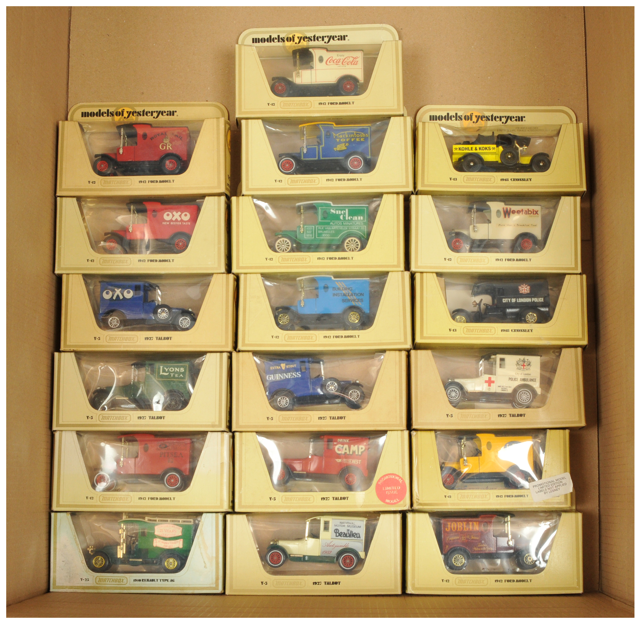 Matchbox Models of Yesteryear group including Code 3-  to include Y5 Talbot Vans "guinness"; "Oxo...