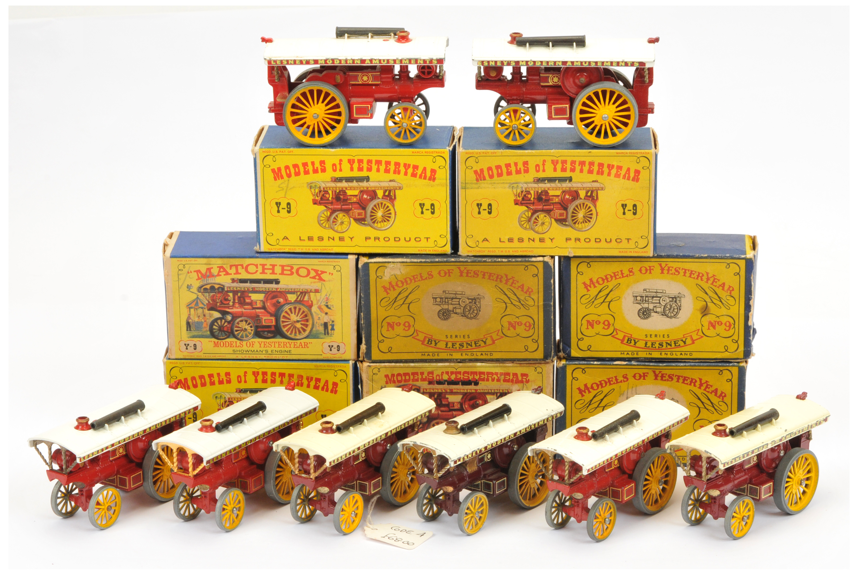 Matchbox Models Of Yesteryear Group 8 - Y1 Allchin Traction Engines - Variations Include Red body...