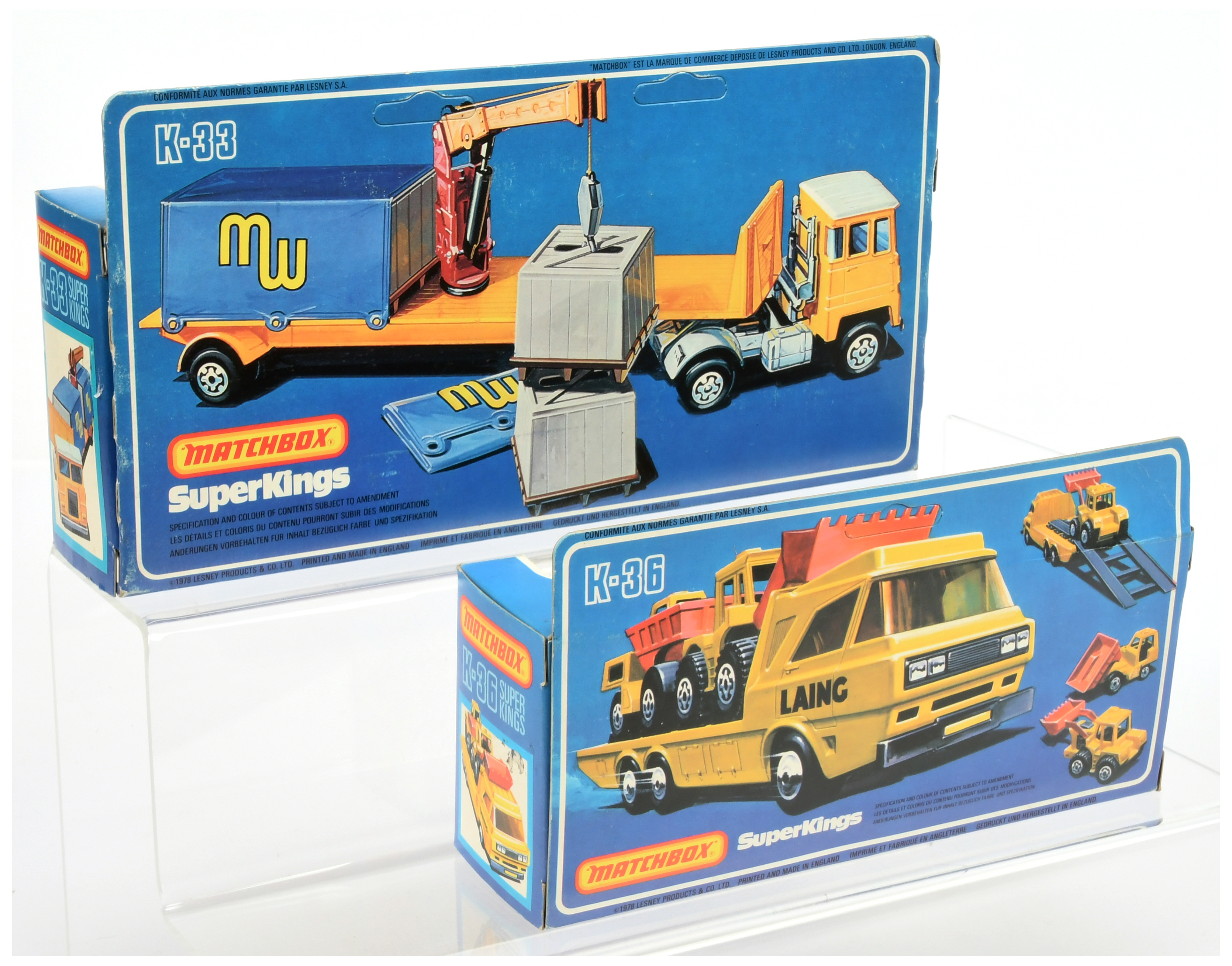 Matchbox Superkings  A Pair To Include (1) K33 Scammell Truck And Trailer - Yellow and white with... - Image 2 of 2