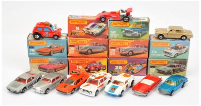 Matchbox Superfast A Group Of 10 To Include - 39b Rolls Royce - Silver, red interior,14b Mini Ha ...