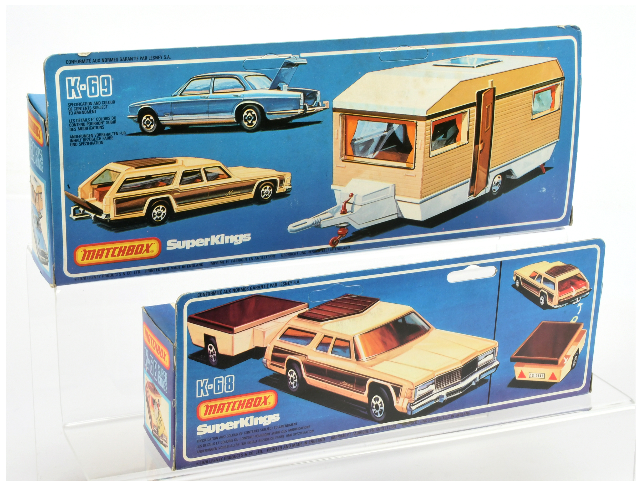 Matchbox Superkings  A Pair To Include (1) K68 Dodge Monaco And Trailer Set - Deep Craem and brow... - Image 2 of 2