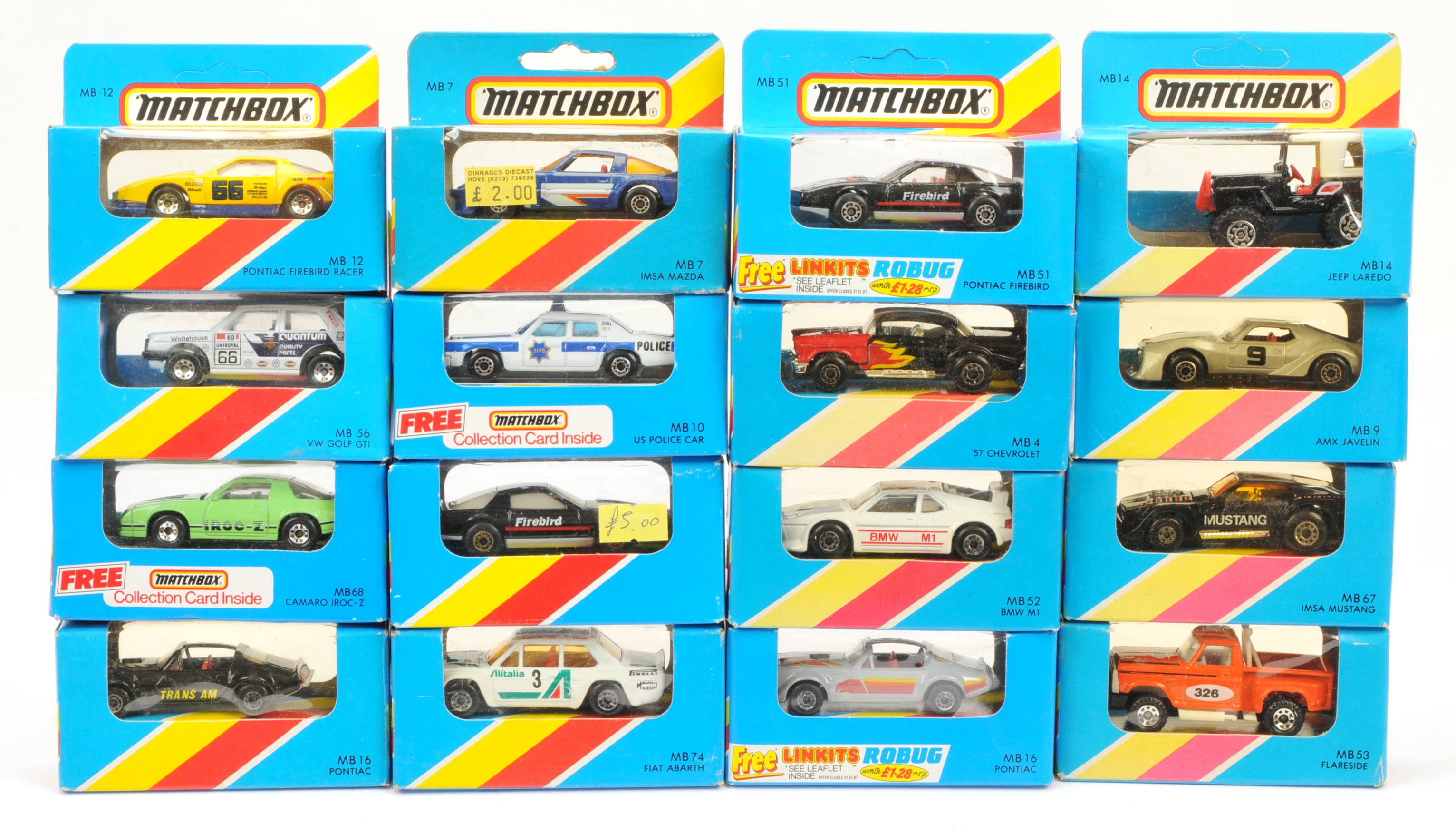 Matchbox Superfast MB Series a large group of Macau issues including MB10 US Police Car; MB56 VW ...