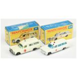 Matchbox Regular Wheels pair (1) 3c Mercedes "Ambulance" - off white, with patient on stretcher, ...