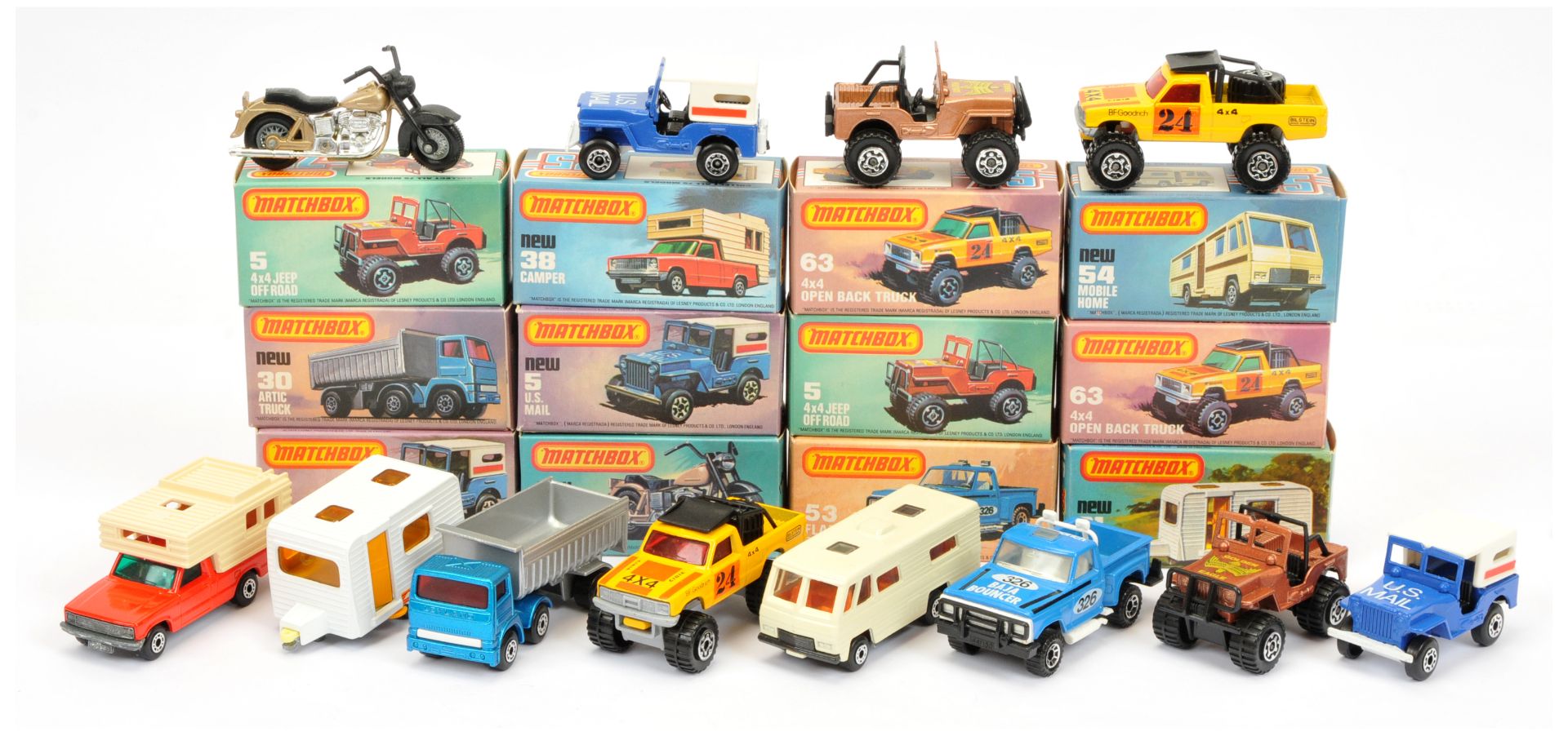 Matchbox Superfast A Group Of 12 To Include - 5g Jeep "US Mail" A Pair with and without "Sleet-N-...