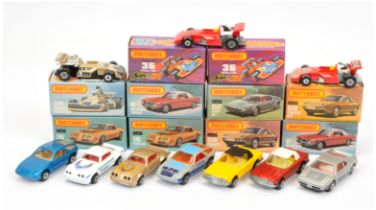 Matchbox Superfast A Group Of 10 To Include - 16b Pontiac - White, 6b Mercedes Tourer - Yellow wi...