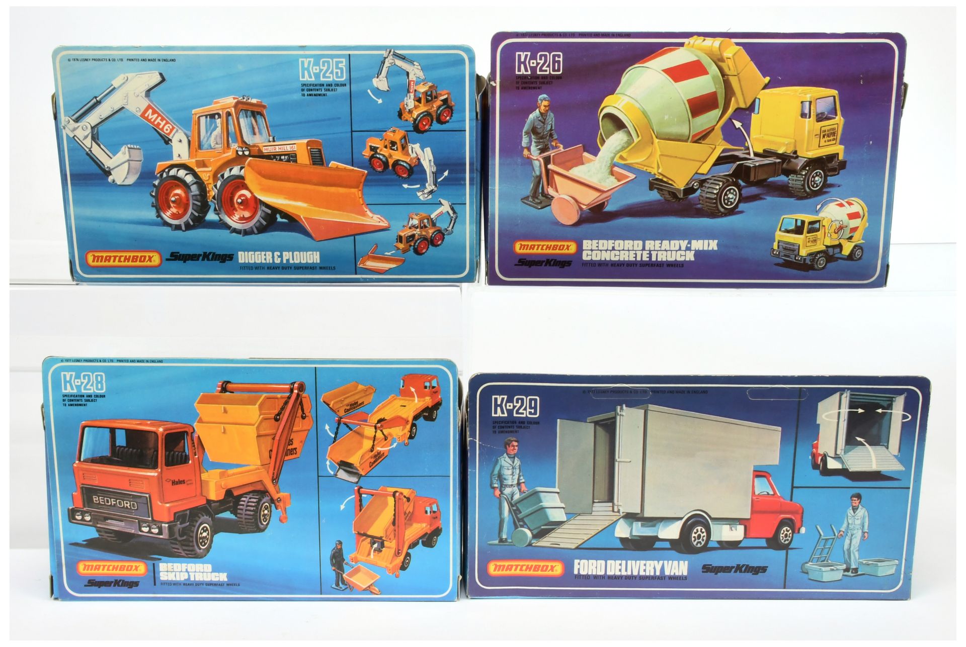 Matchbox Superkings  A Group 4 To Include (1) K25 Muir-Hill With digger and Plough, (2) K26 Bedfo... - Bild 2 aus 2