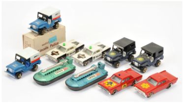 Matchbox Superfast (Maxwell India Copies) A Group To Include Hovercraft, Jeep "US Mail", "Police"...