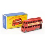 Matchbox Regular Wheels 56a London Trolleybus - Stannard Code 6 - red body with criss-cross roof ...