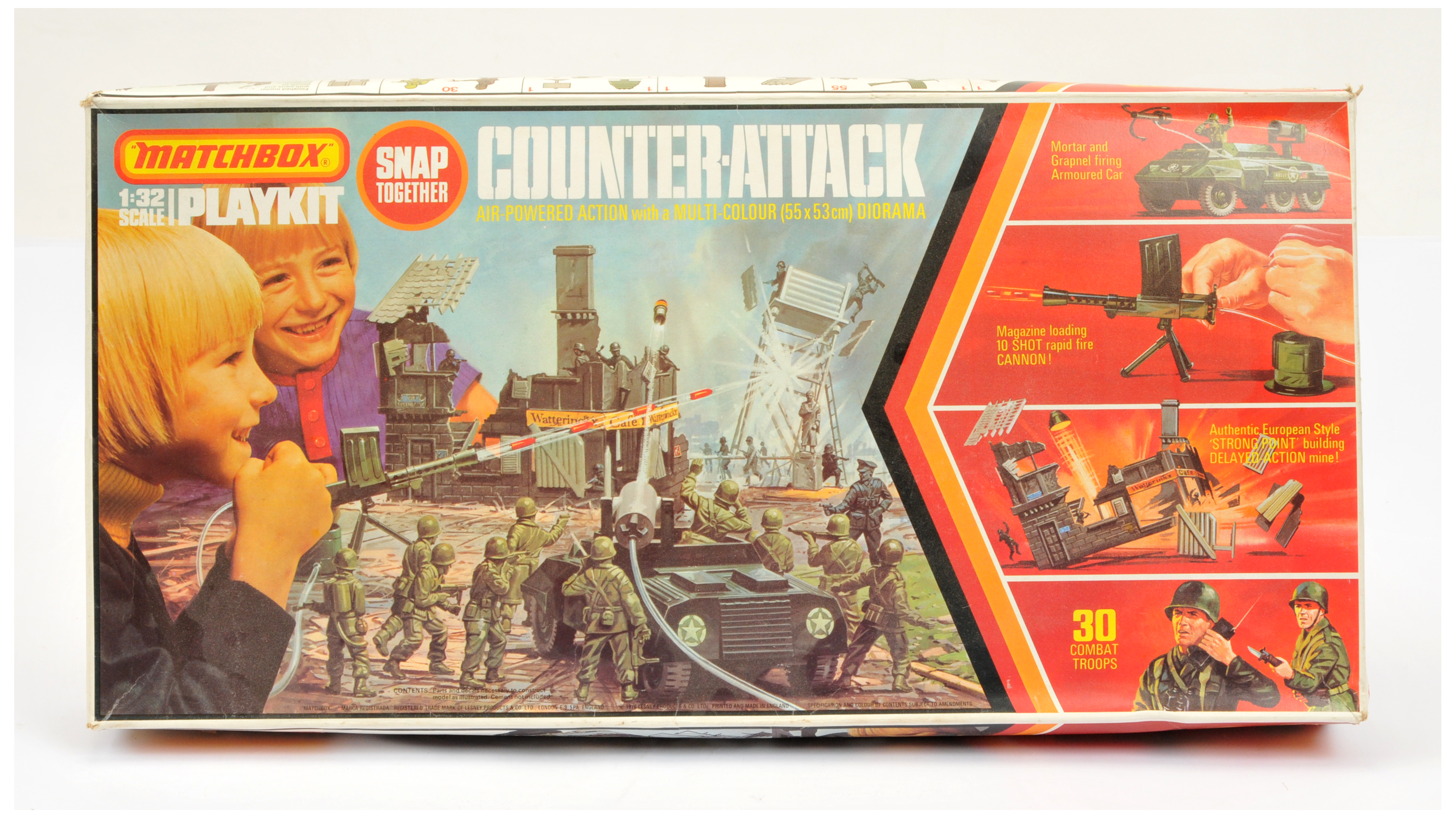 Matchbox PK1001 "Counter-Attack" 1/32nd scale plastic snap together playkit - comprising of vario...