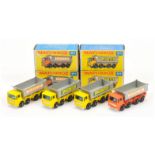 Matchbox Regular Wheels group 51c AEC Tipper Truck - all are chrome grille & base (1) orange cab ...