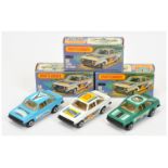 Matchbox Superfast Group Of 3 Ford Escort 2000 - (1) - White, (2)  Green "Seagull" labels and (3)...