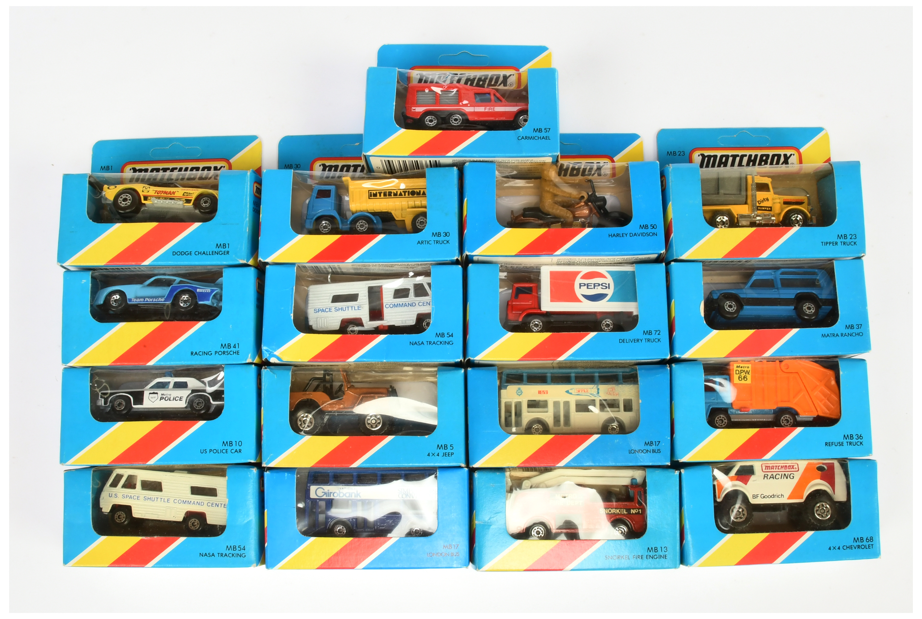 Matchbox Superfast A Group of 1980's issues To Include - MB17 Londoner Bus, MB30 Articulated truc...