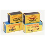 Matchbox Regular Wheels Empty Boxes Group Of 4 - (1) 10a Scammell, (2) 18e Field car, (3) 20a ERF...