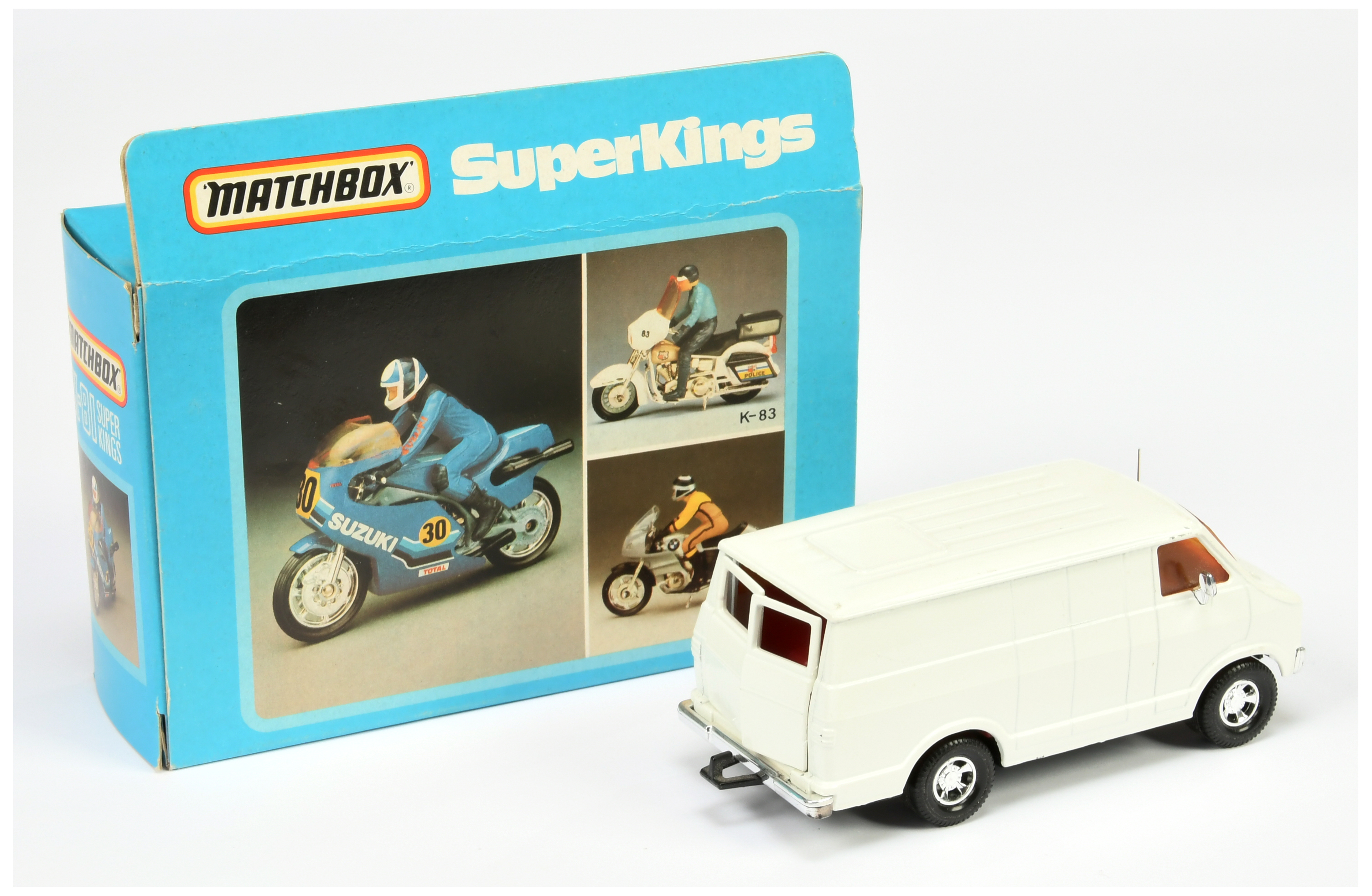 Matchbox Super Kings pair (1) K81 Suzuki Motorcycle - blue with racing number 30 tampo print Mint... - Image 2 of 2