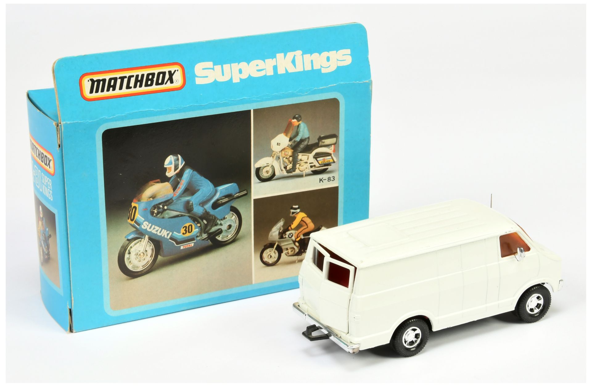 Matchbox Super Kings pair (1) K81 Suzuki Motorcycle - blue with racing number 30 tampo print Mint... - Bild 2 aus 2