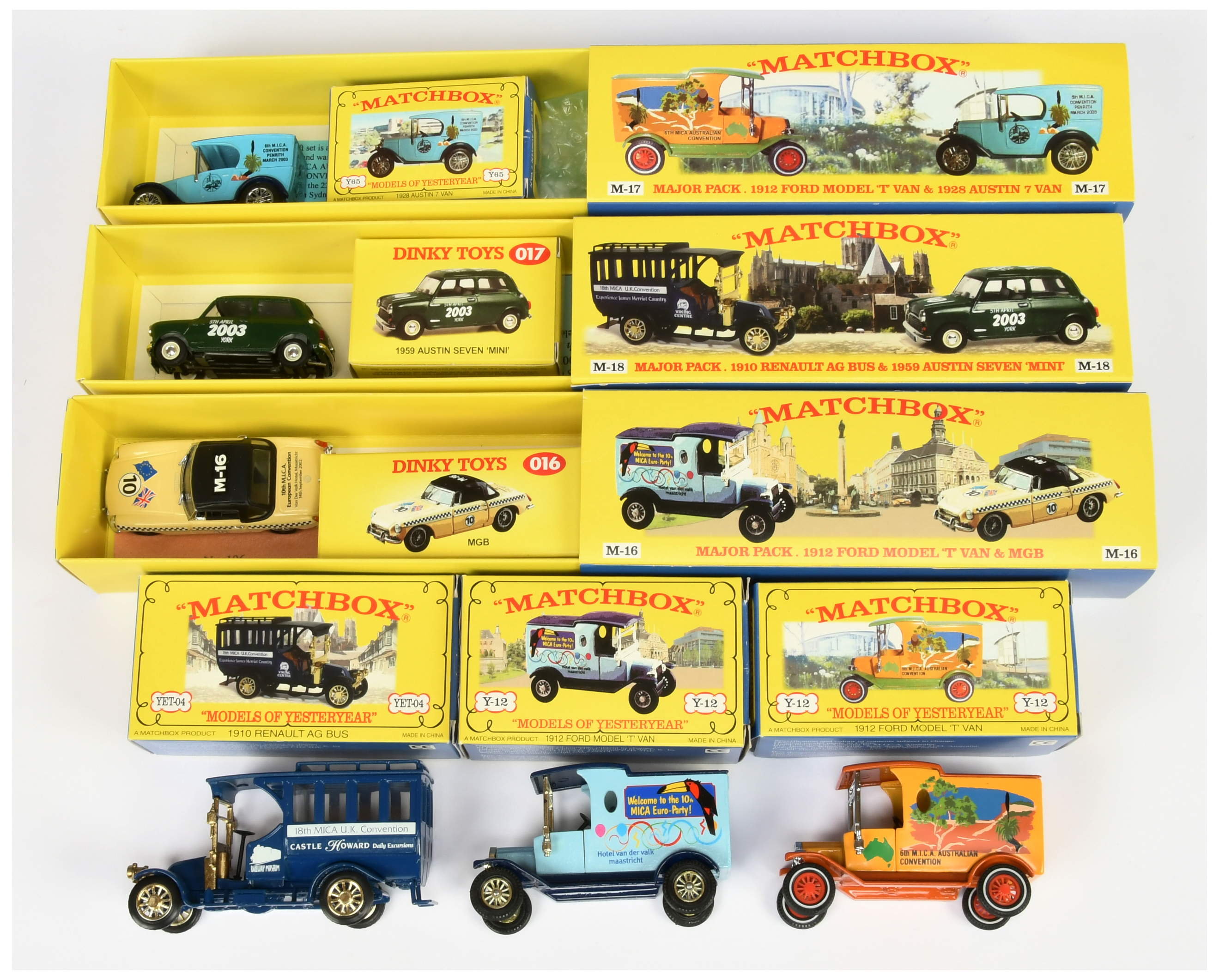 Matchbox Models of Yesteryear Code 2 issues (1) M18 Major Pack 1910 Renault AG Bus and 1959 Austi...