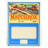Matchbox Regular Wheels 64b MG 1100 un-punched printers sample blister pack backing card - Excell...