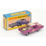 Matchbox Superfast No.22A Pontiac GP Sports Coupe - light purple body, grey interior, black base ...