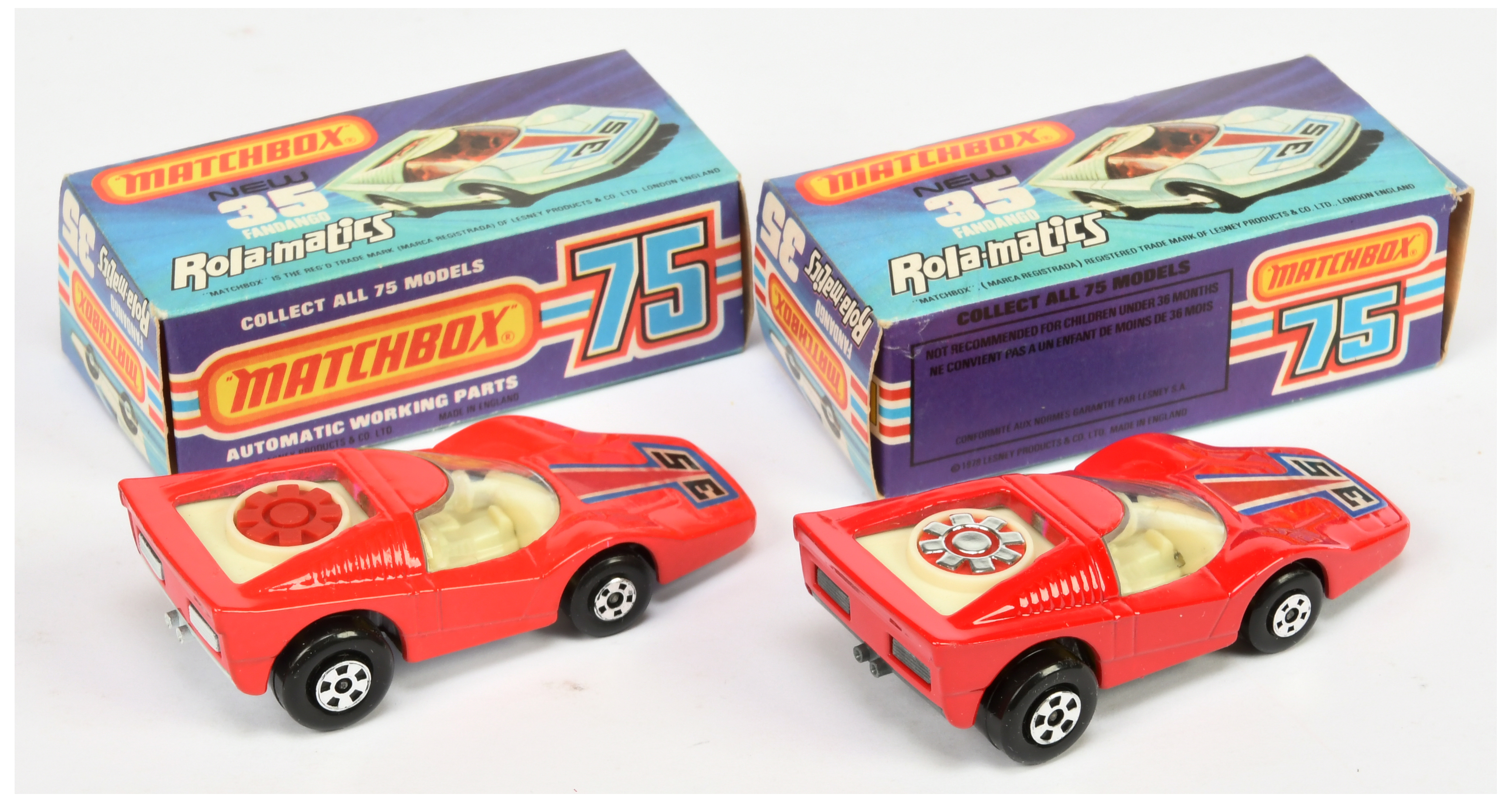 Matchbox Superfast A Pair - (1) Fandango - Red including Disc, racing No.35 Labels  and (2)  but ... - Image 2 of 2
