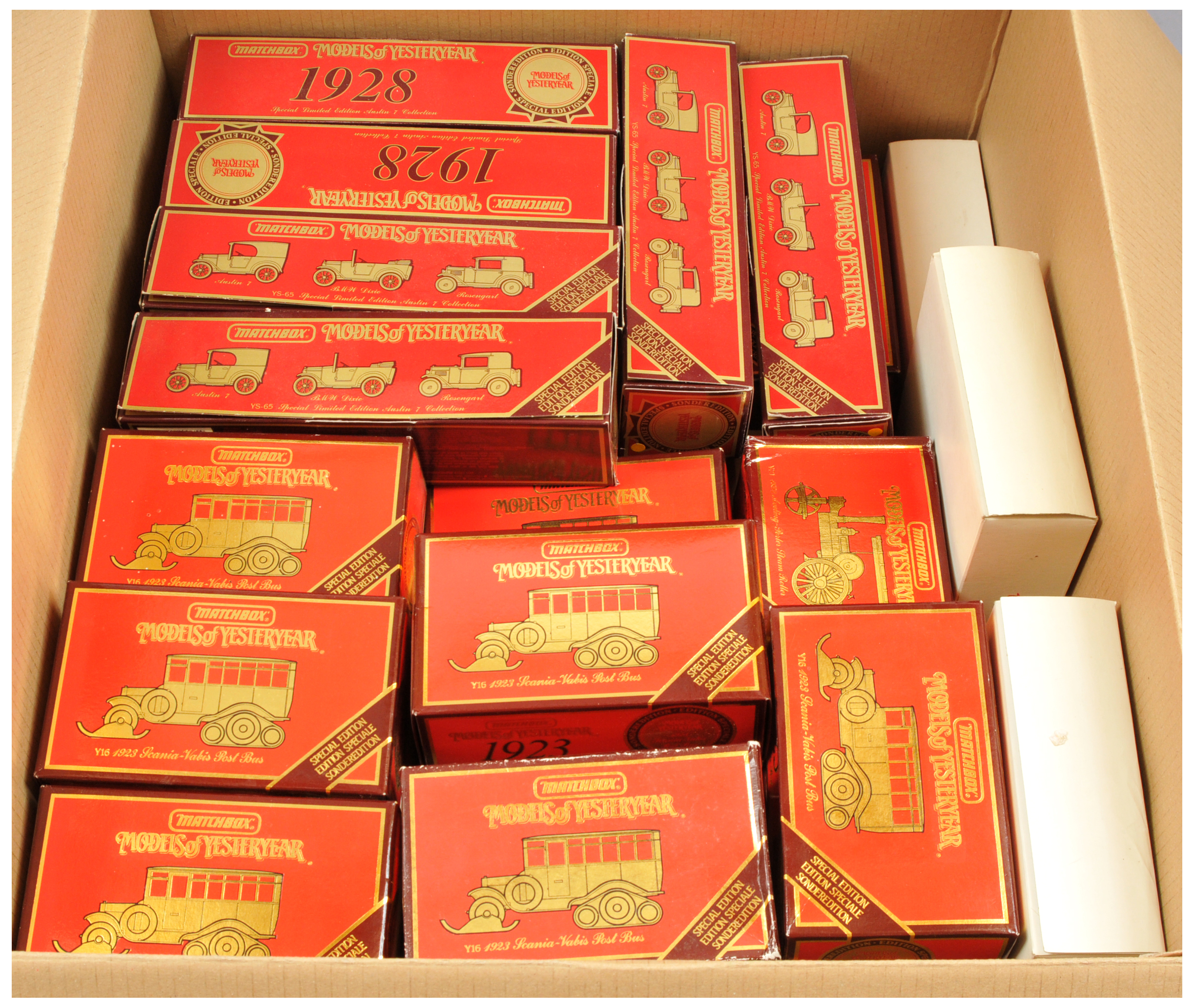 Matchbox Models of Yesteryear a large quantity of special edition Empty boxes and packaging 