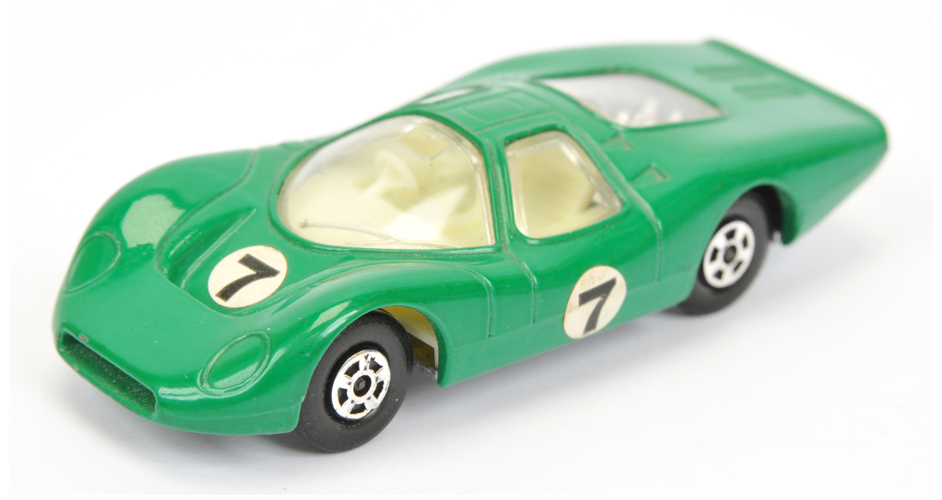 Matchbox Superfast 45a Ford Group 6 - Rare flat non-metallic green body with circular racing numb...