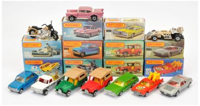 Matchbox Superfast A Group Of 10 To Include - 53c Jeep CJ6 - Green, 74c Cougar Villager, 60c Hold...
