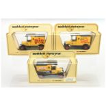 Matchbox Models of Yesteryear a group of Code 2 Y12 Ford Model T Vans (1) Cada Toys - yellow, bla...