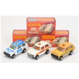 Matchbox Superfast 20b Range Rover Group Of 3 - (1) "Police" - White body orange side strip, inte...