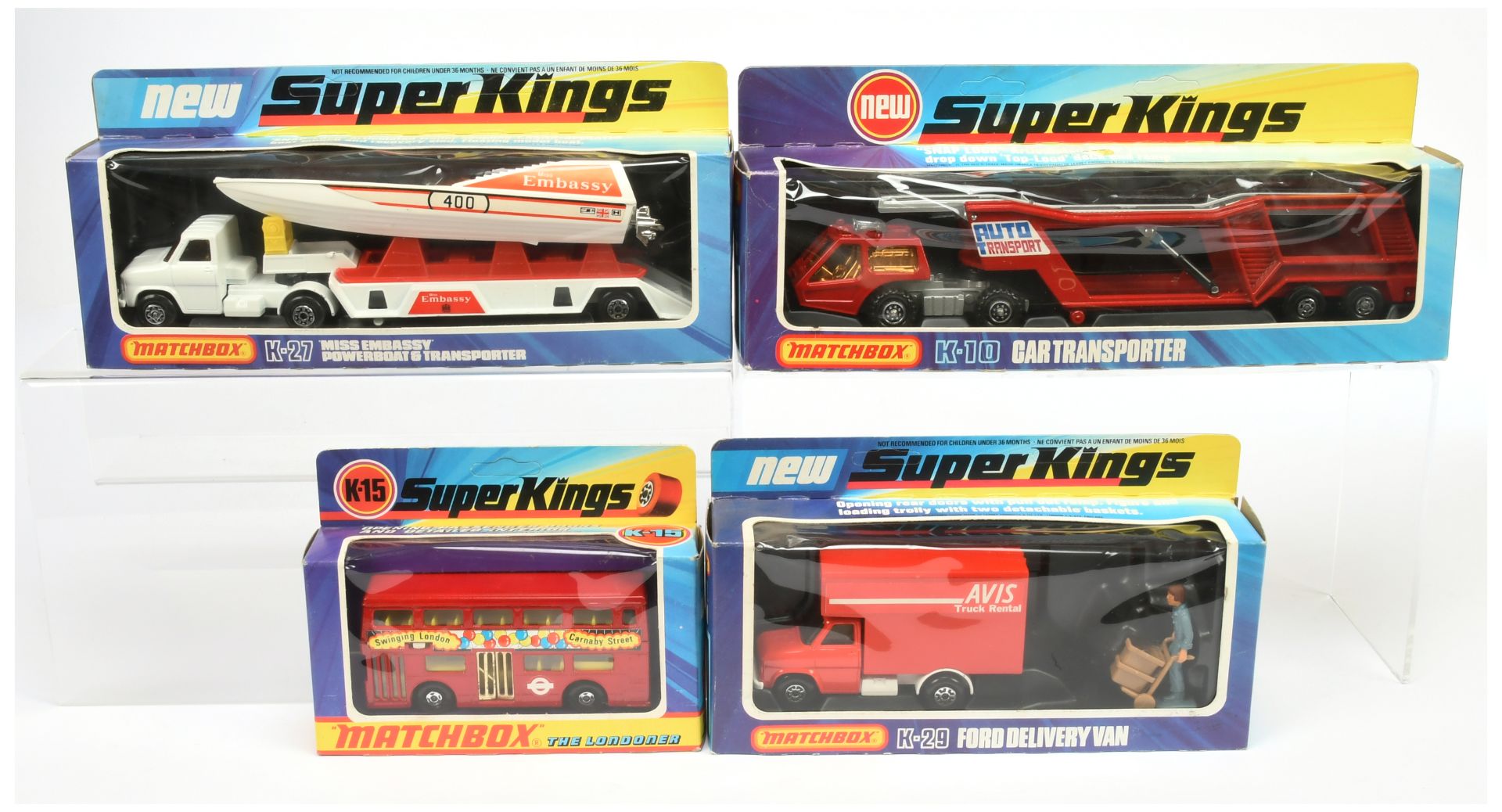 Matchbox Superkings  A Group 4 To Include (1) K10 Car Transporter, (2) K15 Londoner Bus, (3) K27 ...