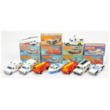 Matchbox Superfast A Group of 10 Emergency Related To Include - 22c Blaze Buster - Red with yello...
