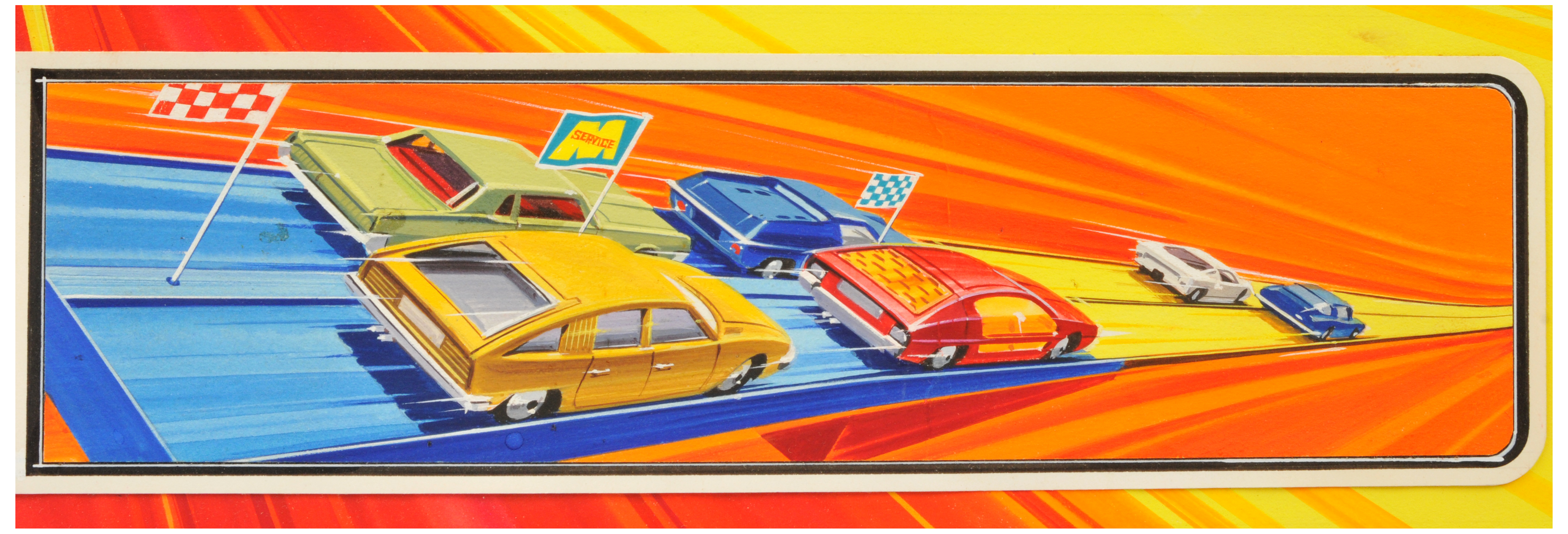 Matchbox Superfast Original Artwork T400 - 1970s  Artwork for the Matchbox Superfast Track Pack 4... - Image 4 of 4