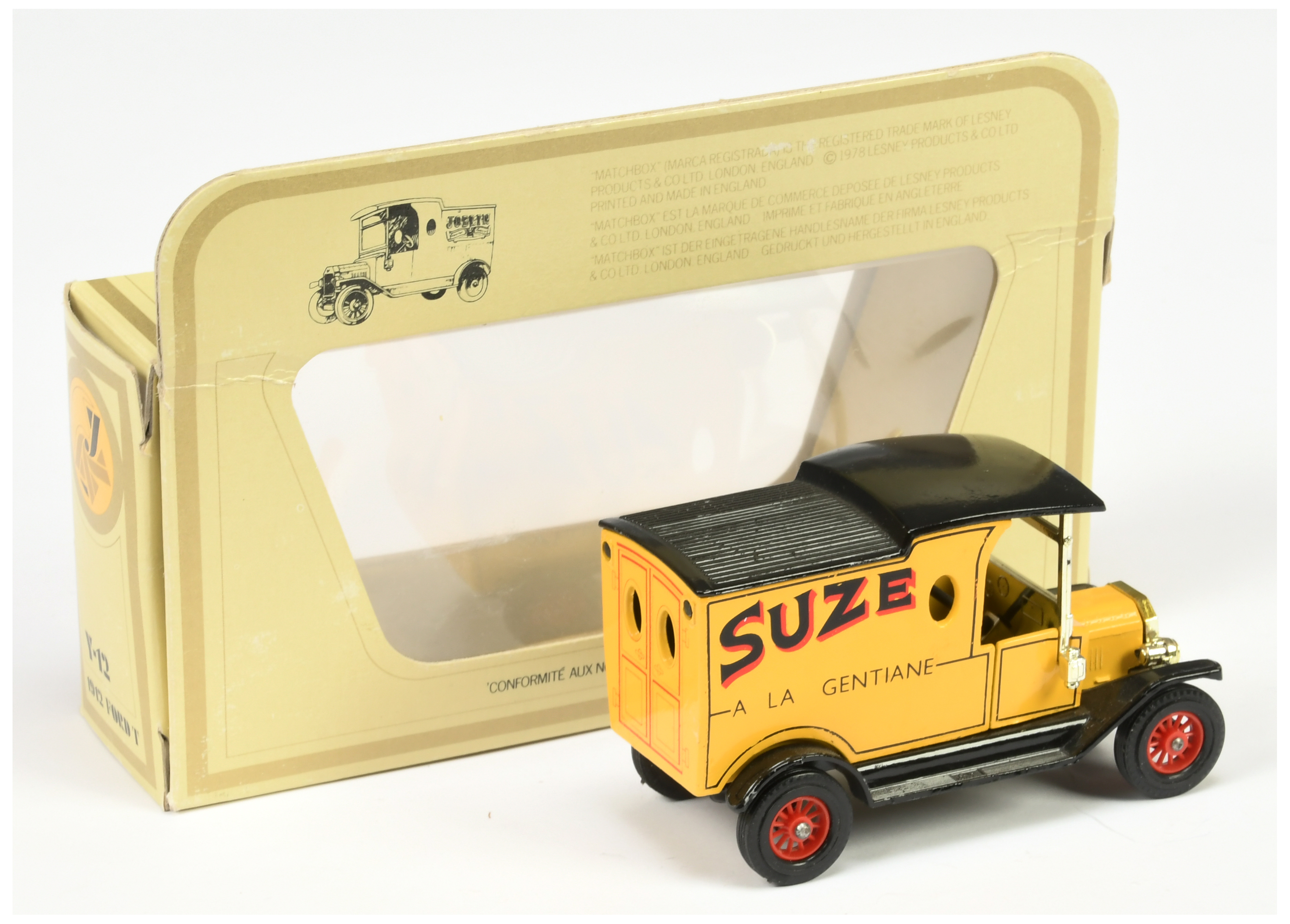 Matchbox Models of Yesteryear Y12 1912 Ford Model T Van "Suze" issue 13- yellow body, black chass... - Image 2 of 2