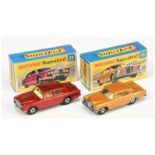 Matchbox Superfast pair (1) 46a Mercedes 300SE - metallic gold body, cast shut doors, opening tru...