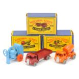 Matchbox Regular Wheels group (1) 3a Cement Mixer - light blue, type C arm, type B barrel,  type ...