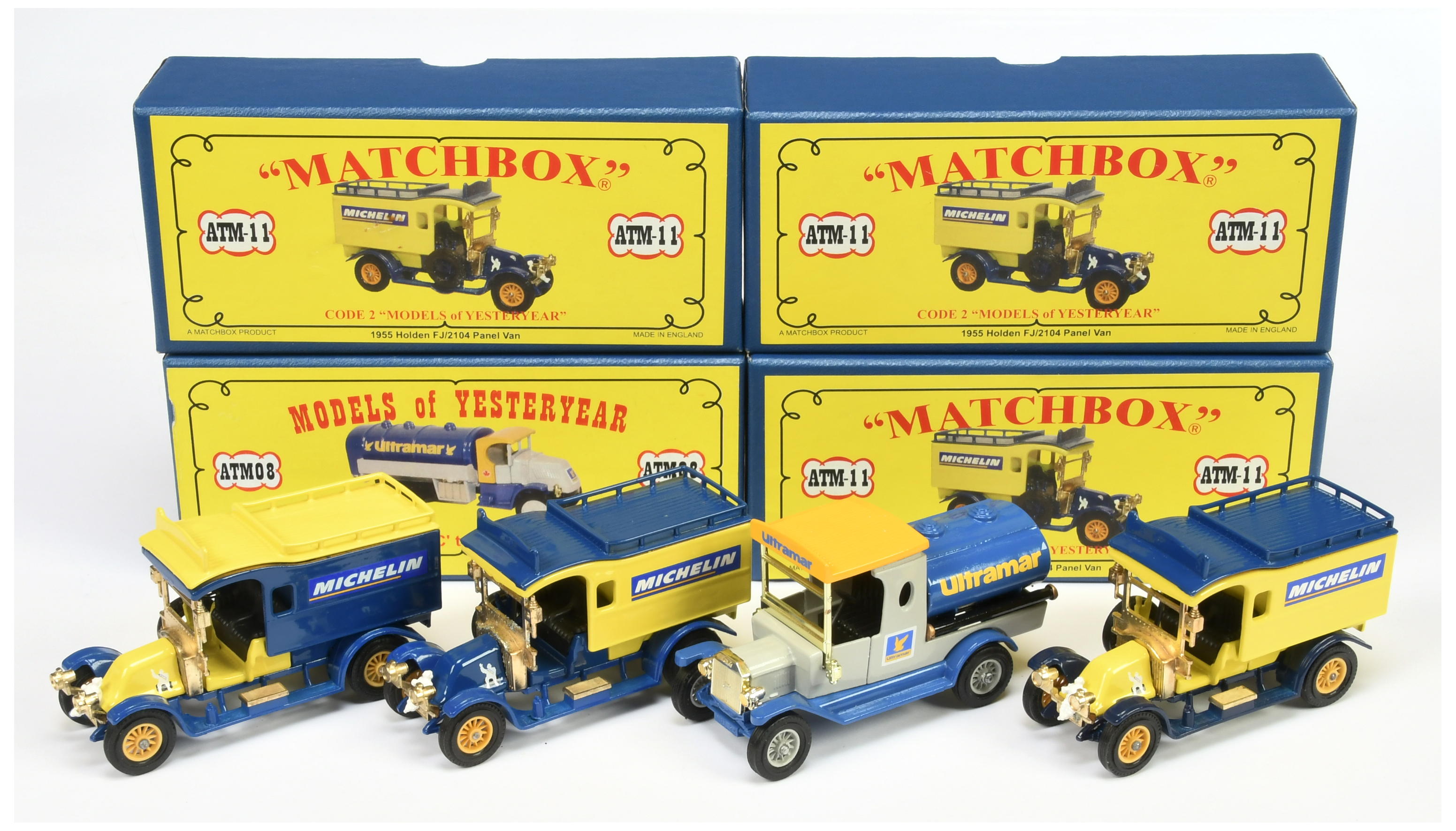 Matchbox Models of Yesteryear Code 2 issues (1) ATM08  Ford Model T Tanker "Ultramar"- grey, blue...